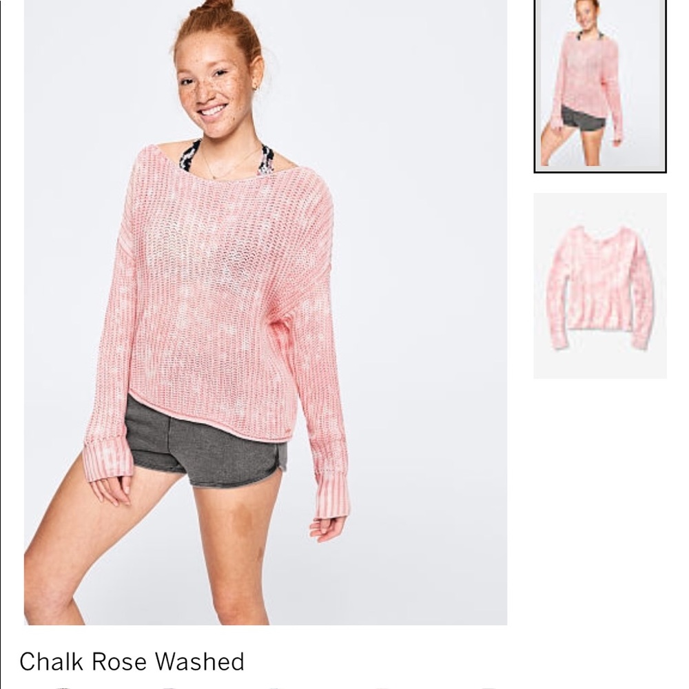 Victoria’s Secret Pink off the shoulder sweater